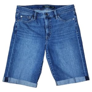 Size 8 Lauren Ralph Lauren Cuffed Denim Bermuda Shorts